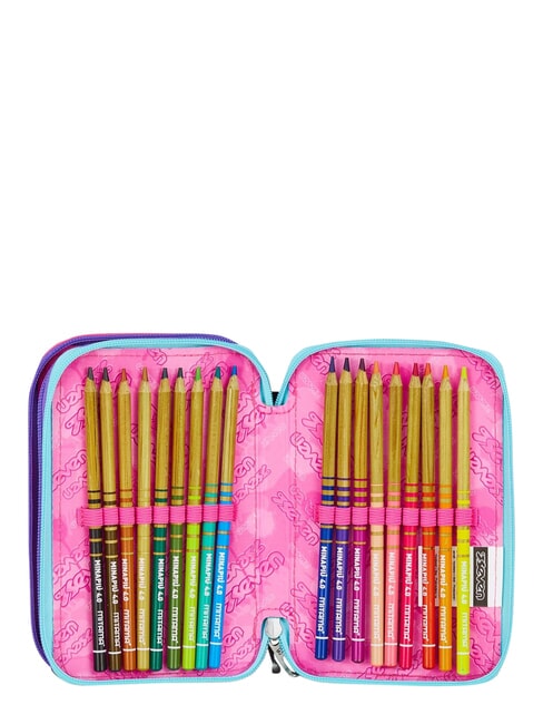 GET TOGETHER Trousse &agrave; crayons &agrave; 3 fermetures &eacute;clair Noir - &Eacute;tuis et Accessoires