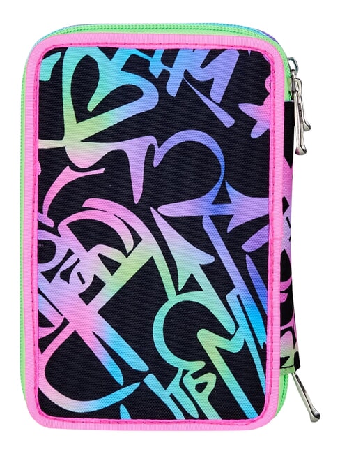 GET TOGETHER Trousse &agrave; crayons &agrave; 3 fermetures &eacute;clair fuxiafluo - &Eacute;tuis et Accessoires