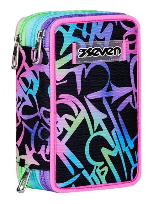 GET TOGETHER Trousse &agrave; crayons &agrave; 3 fermetures &eacute;clair fuxiafluo - &Eacute;tuis et Accessoires