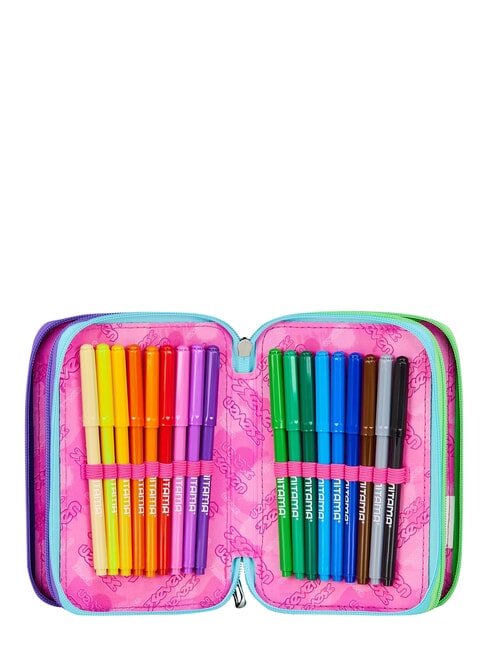 GET TOGETHER Trousse &agrave; crayons &agrave; 3 fermetures &eacute;clair fuxiafluo - &Eacute;tuis et Accessoires