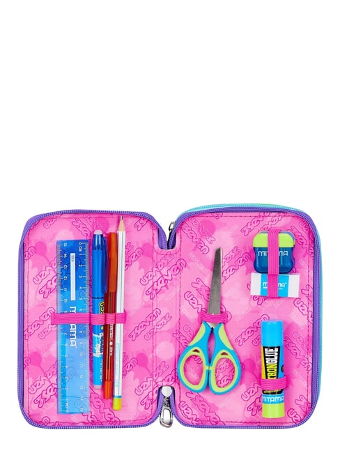 GET TOGETHER Trousse &agrave; crayons &agrave; 3 fermetures &eacute;clair fuxiafluo - &Eacute;tuis et Accessoires