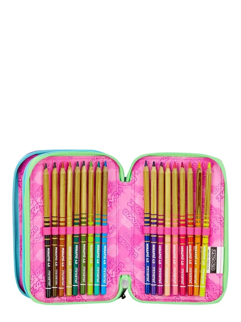 GET TOGETHER Trousse &agrave; crayons &agrave; 3 fermetures &eacute;clair fuxiafluo - &Eacute;tuis et Accessoires