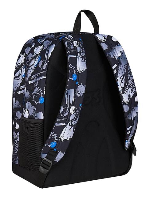 HUE E WRITES Sac &agrave; dos &agrave; double compartiment bleu r&eacute;flexe - Sacs &agrave; dos pour l'&Eacute;cole & les Loisirs