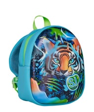 SJGANG FANCY ANIMALS Petit sac &agrave; dos avec poche lat&eacute;rale turquoise vif - Sacs &agrave; dos pour l'&Eacute;cole & les Loisirs - 3