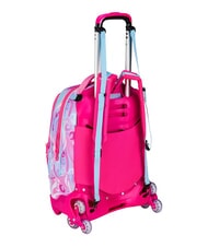 SJGANG PLUSHY RABBIT Sac &agrave; dos trolley &agrave; 3 roues, amovible poup&eacute;e rose - Sacs &agrave; dos &agrave; roulettes - 9