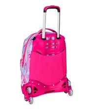 SJGANG PLUSHY RABBIT Sac &agrave; dos trolley &agrave; 3 roues, amovible poup&eacute;e rose - Sacs &agrave; dos &agrave; roulettes - 10