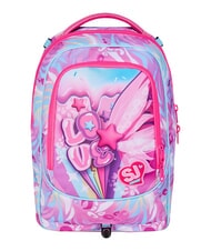 SJGANG PLUSHY RABBIT Sac &agrave; dos trolley &agrave; 3 roues, amovible poup&eacute;e rose - Sacs &agrave; dos &agrave; roulettes - 11