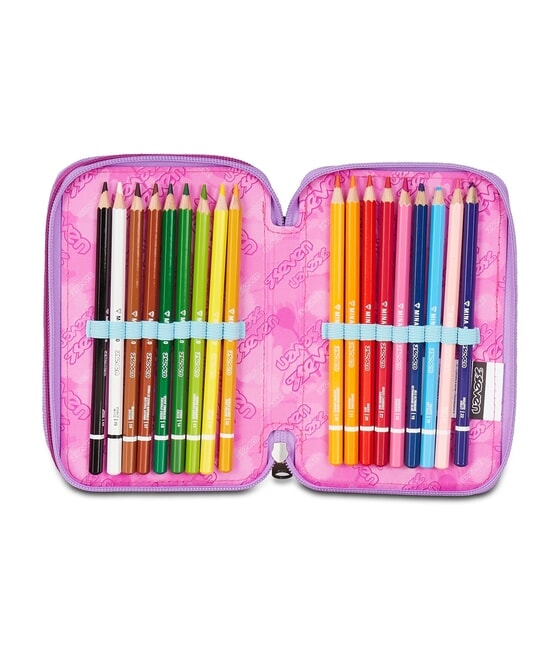 GLOOMY HEART Trousse &agrave; crayons &agrave; 3 fermetures &eacute;clair Bluedeep - &Eacute;tuis et Accessoires