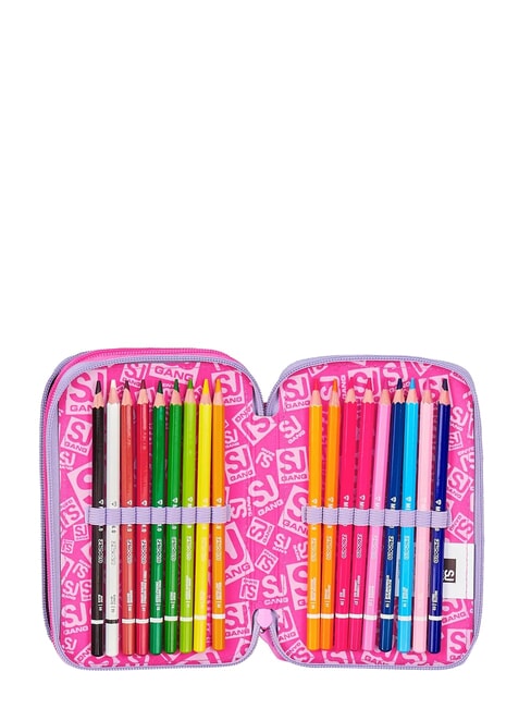 FANTASYS GIRL Trousse &agrave; crayons &agrave; 3 fermetures &eacute;clair lilas doux - &Eacute;tuis et Accessoires