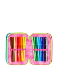 SEVEN WRITE DOWN Trousse &agrave; crayons &agrave; 3 fermetures &eacute;clair fuxiafluo - &Eacute;tuis et Accessoires - 6