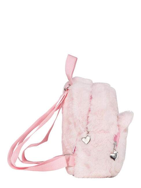 PLUSHY ANIMALS Mini sac &agrave; dos en fourrure poup&eacute;e rose - Sacs &agrave; dos pour l'&Eacute;cole & les Loisirs