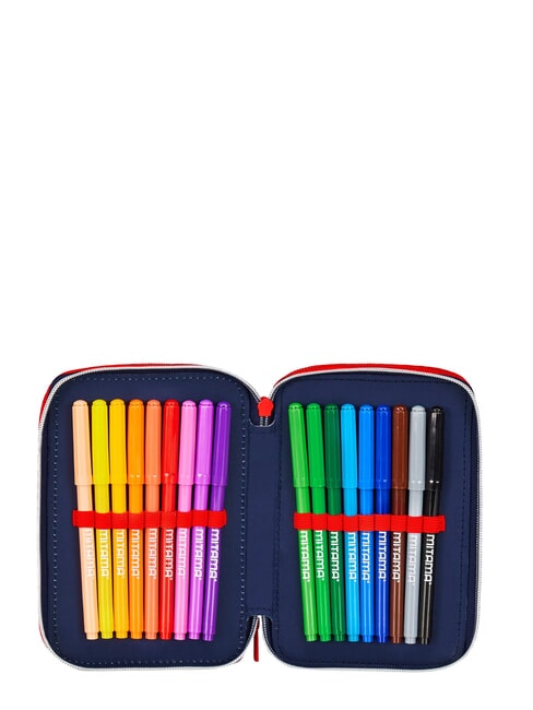 HANG TIME Trousse &agrave; crayons &agrave; 3 fermetures &eacute;clair bleu clair - &Eacute;tuis et Accessoires