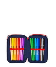 SPIDERMAN HANG TIME Trousse &agrave; crayons &agrave; 3 fermetures &eacute;clair bleu clair - &Eacute;tuis et Accessoires - 3