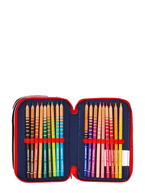 HANG TIME Trousse &agrave; crayons &agrave; 3 fermetures &eacute;clair bleu clair - &Eacute;tuis et Accessoires