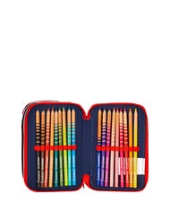 SPIDERMAN HANG TIME Trousse &agrave; crayons &agrave; 3 fermetures &eacute;clair bleu clair - &Eacute;tuis et Accessoires - 5