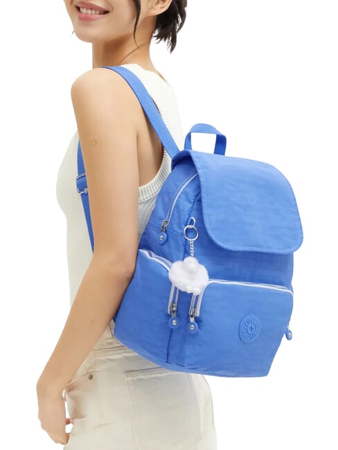 CITY ZIP S Sac &agrave; dos avec rabat cocktail bleu - Sacs pour Femme