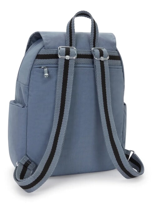 CITY ZIP S Sac &agrave; dos avec rabat pierre bleue - Sacs pour Femme