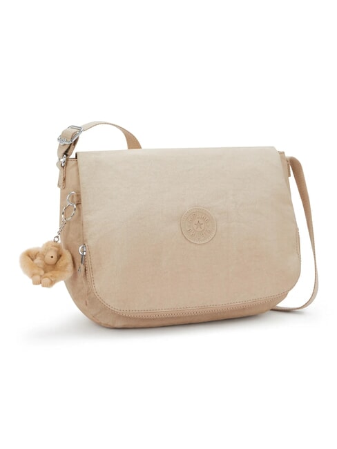EARTHBEAT M sac bandouli&egrave;re beige paillet&eacute; - Sacs pour Femme