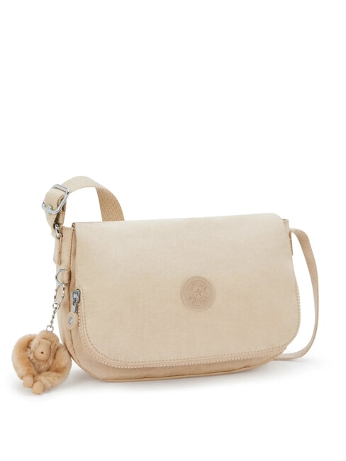 EARTHBEAT S sac bandouli&egrave;re beige paillet&eacute; - Sacs pour Femme