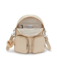 KIPLING FIREFLY UP CONVERTIBLE Sac &agrave; dos beige paillet&eacute; - Sacs pour Femme - 3