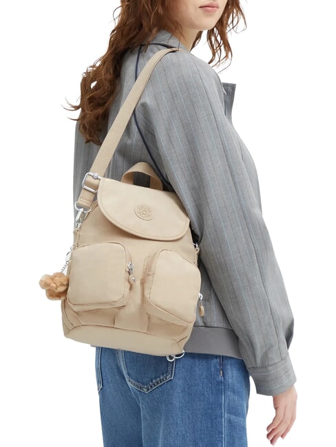 FIREFLY UP CONVERTIBLE Sac &agrave; dos beige paillet&eacute; - Sacs pour Femme