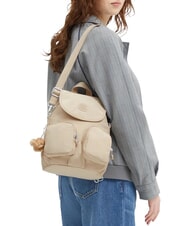 KIPLING FIREFLY UP CONVERTIBLE Sac &agrave; dos beige paillet&eacute; - Sacs pour Femme - 4