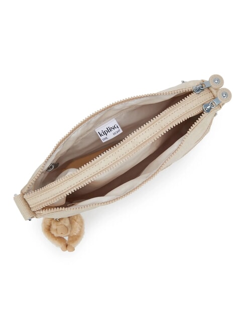 CLASSIC ALVAR Sac &agrave; bandouli&egrave;re moyen beige paillet&eacute; - Sacs pour Femme