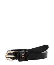 TOMMY HILFIGER TH LOGO Ceinture fine en cuir pour femme le noir - Ceintures - 2