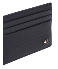 TOMMY HILFIGER TH EMBOSSED Porte-cartes de cr&eacute;dit en cuir bleu de l'espace - Portefeuilles Homme - 4