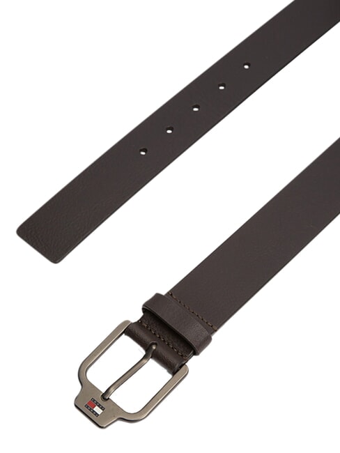 TJ SCANTON ceinture en cuir marron fonc&eacute; - Ceintures