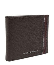 TOMMY HILFIGER TH CENTRAL Portefeuille avec porte-cartes, en cuir caf&eacute; en grains - Portefeuilles Homme - 4