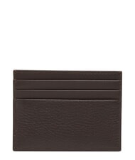 TOMMY HILFIGER TH CENTRAL Porte-cartes de cr&eacute;dit en cuir caf&eacute; en grains - Portefeuilles Homme - 2