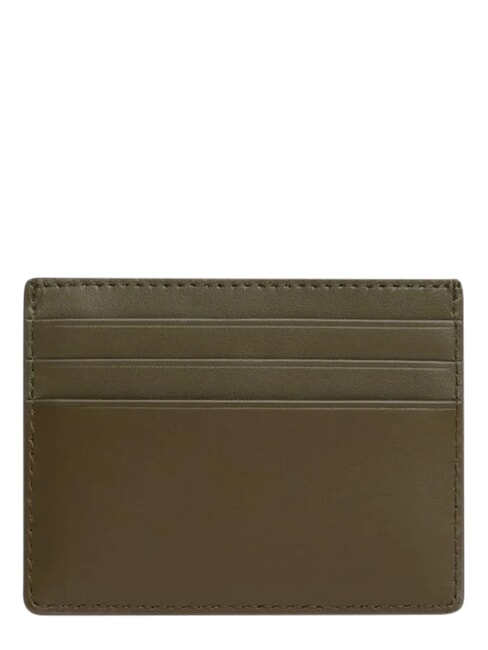 TH EMBOSSED Porte-cartes de cr&eacute;dit en cuir vert saule - Portefeuilles Homme