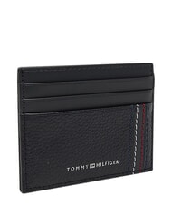 TOMMY HILFIGER TH CENTRAL Porte-cartes de cr&eacute;dit en cuir bleu de l'espace - Portefeuilles Homme - 3