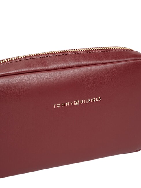 TH ESSENTIAL Mini sac bandouli&egrave;re velours bordeaux - Sacs pour Femme