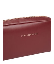 TOMMY HILFIGER TH ESSENTIAL Mini sac bandouli&egrave;re velours bordeaux - Sacs pour Femme - 4