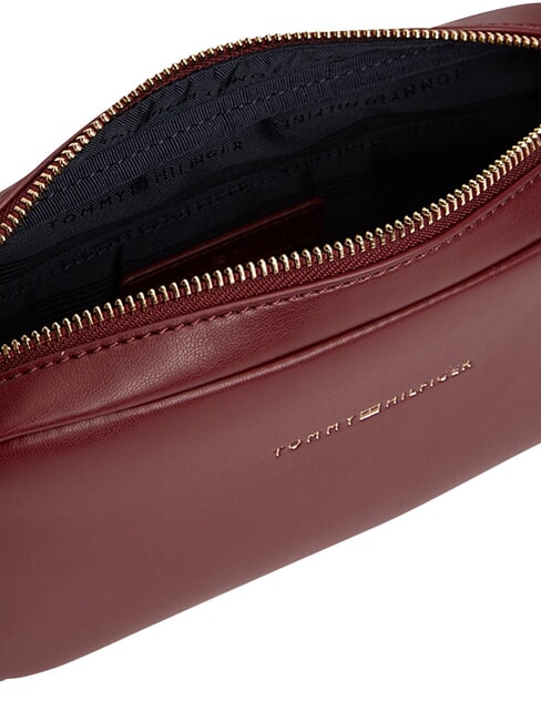 TH ESSENTIAL Mini sac bandouli&egrave;re velours bordeaux - Sacs pour Femme