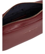 TOMMY HILFIGER TH ESSENTIAL Mini sac bandouli&egrave;re velours bordeaux - Sacs pour Femme - 5
