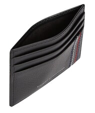 TOMMY HILFIGER TH CENTRAL Porte-cartes de cr&eacute;dit en cuir le noir - Portefeuilles Homme - 3