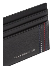TOMMY HILFIGER TH CENTRAL Porte-cartes de cr&eacute;dit en cuir le noir - Portefeuilles Homme - 4
