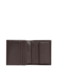 TOMMY HILFIGER TH CENTRAL Portefeuille et porte-cartes en cuir caf&eacute; en grains - Portefeuilles Homme - 4