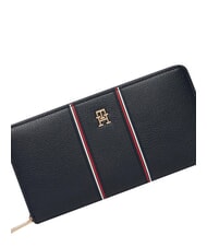 TOMMY HILFIGER TH ICON Grand portefeuille zipp&eacute; bleu de l'espace - Portefeuilles Femme - 3