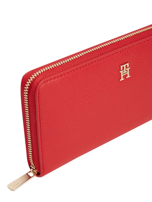 TH ICON Grand portefeuille zipp&eacute; rouge primaire - Portefeuilles Femme