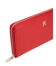 TOMMY HILFIGER TH ICON Grand portefeuille zipp&eacute; rouge primaire - Portefeuilles Femme - 3