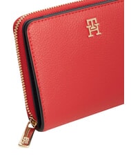 TOMMY HILFIGER TH ICON Portefeuille moyen, fermeture &eacute;clair rouge primaire - Portefeuilles Femme - 7