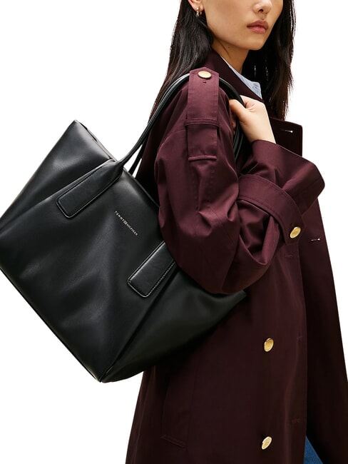 TH ESSENTIAL sac bandouli&egrave;re le noir - Sacs pour Femme