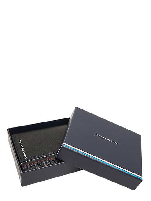 TH CENTRAL Portefeuille et porte-cartes en cuir le noir - Portefeuilles Homme