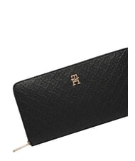 TOMMY HILFIGER TH ICON Grand portefeuille zipp&eacute; le noir - Portefeuilles Femme - 3