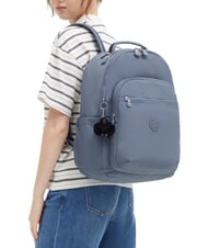 KIPLING SEOUL Grand sac &agrave; dos pierre bleue - Sacs &agrave; dos pour l'&Eacute;cole & les Loisirs - 4