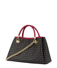 POLLINI HERITAGE  Sac &agrave; main avec bandouli&egrave;re laque noire - Sacs pour Femme - 3